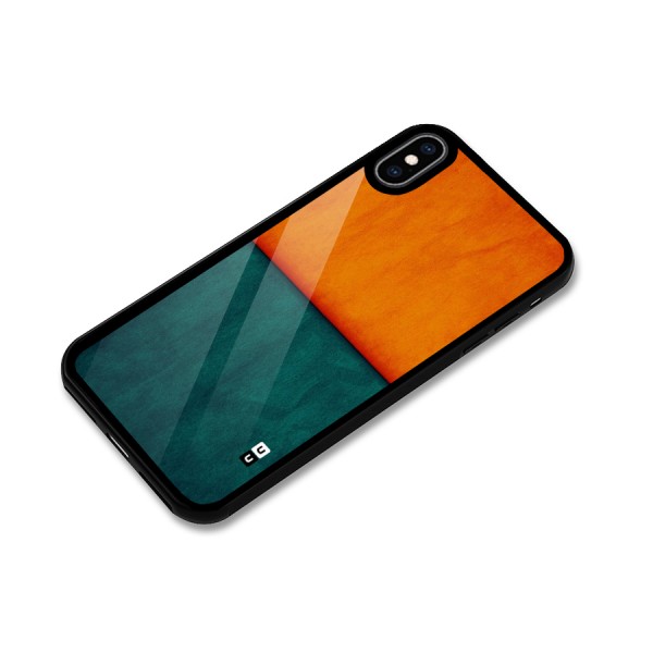 Orange Green Shade Glass Back Case for iPhone XS Max