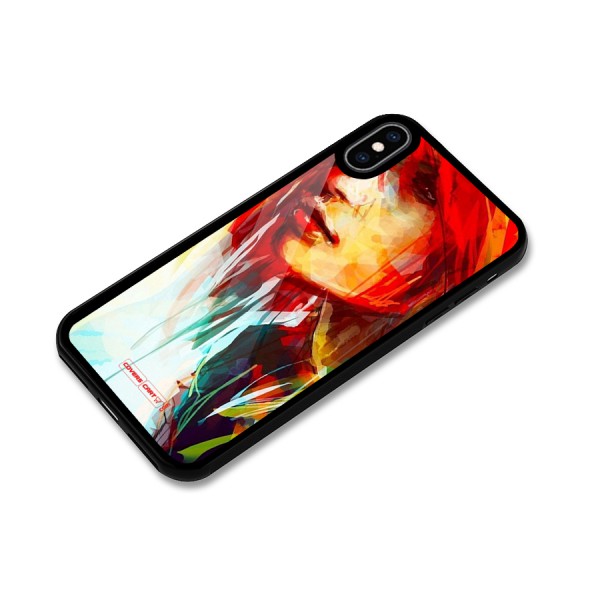 Painted Girl Glass Back Case for iPhone XS Max