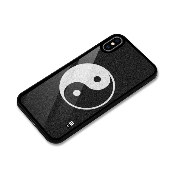 Peace Disorted Glass Back Case for iPhone XS Max