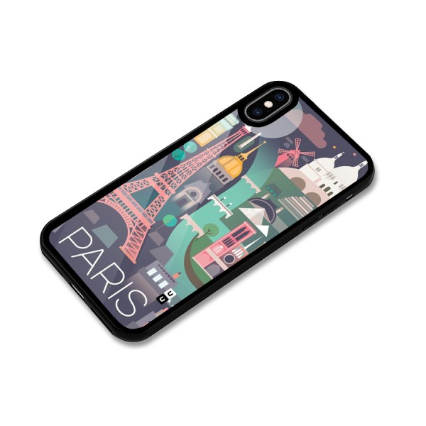 Pink Cute Tower Glass Back Case for iPhone XS Max