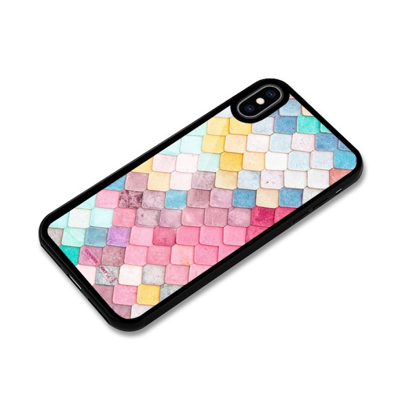 Rocks Pattern Design Glass Back Case for iPhone XS Max