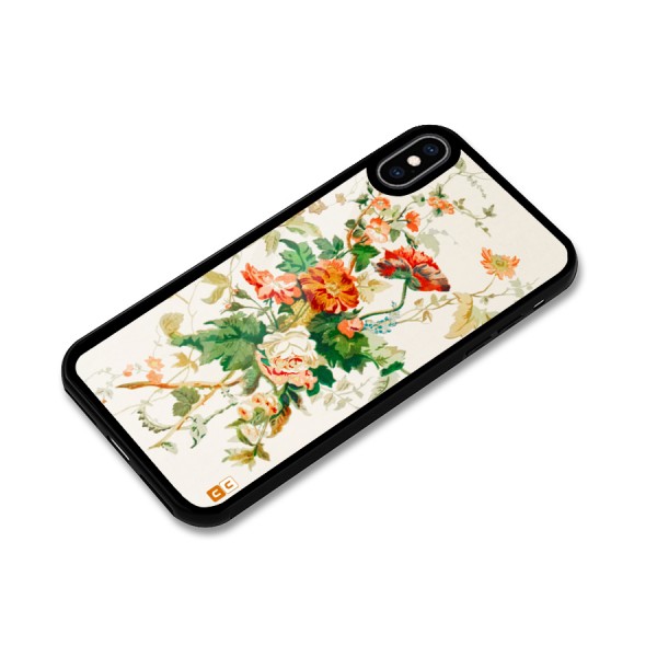 Summer Floral Glass Back Case for iPhone XS Max