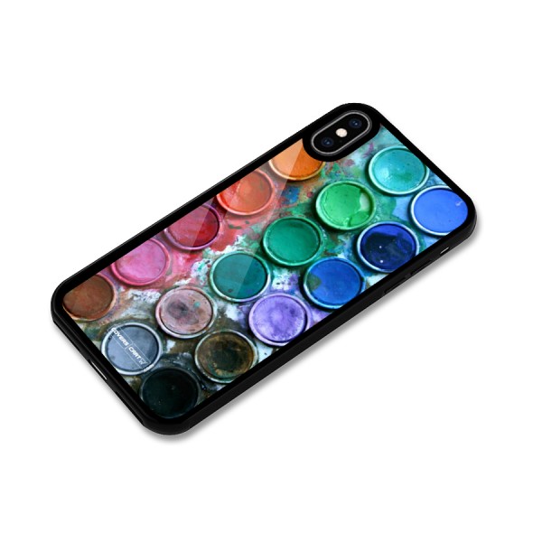 Water Paint Box Glass Back Case for iPhone XS Max