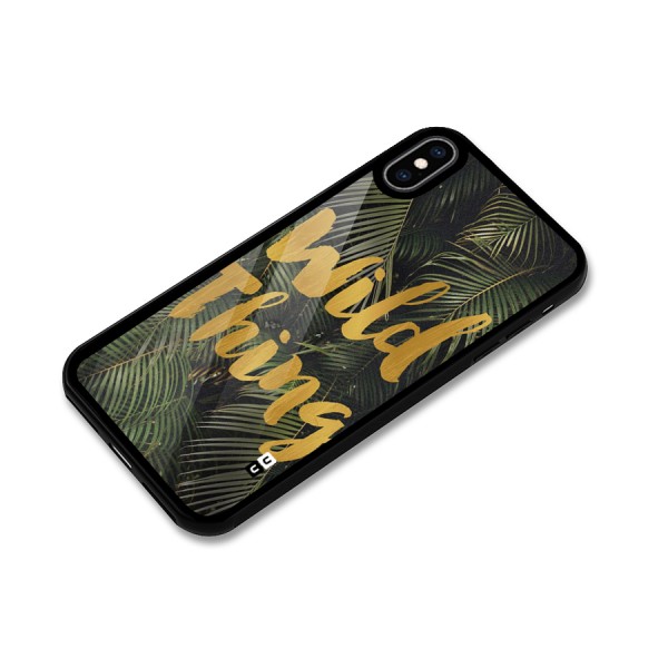 Wild Leaf Thing Glass Back Case for iPhone XS Max