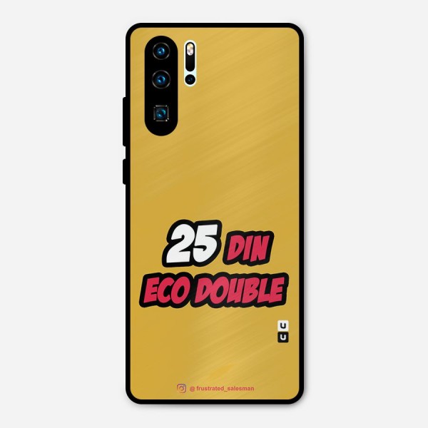 25 Din Eco Double Mustard Yellow Metal Back Case for Huawei P30 Pro