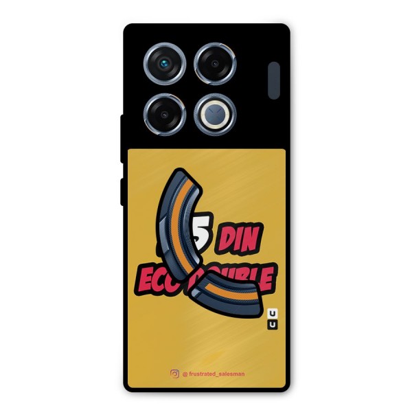 25 Din Eco Double Mustard Yellow Metal Back Case for Infinix GT 20 Pro