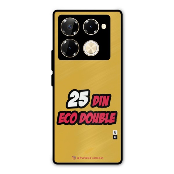 25 Din Eco Double Mustard Yellow Metal Back Case for Infinix Note 40 Pro