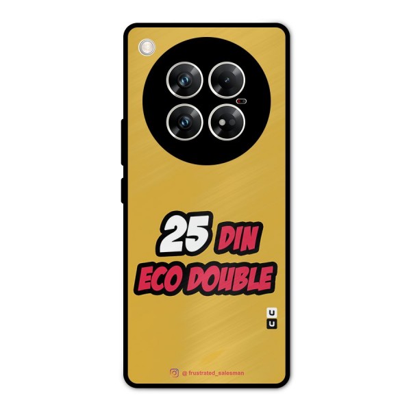 25 Din Eco Double Mustard Yellow Metal Back Case for Infinix Zero 40 5G