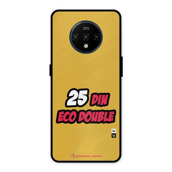 25 Din Eco Double Mustard Yellow Metal Back Case for OnePlus 7T