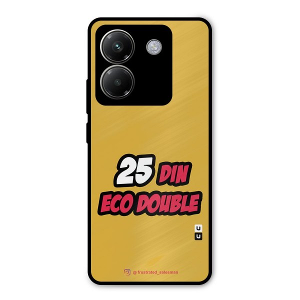 25 Din Eco Double Mustard Yellow Metal Back Case for Poco M7 Pro 5G