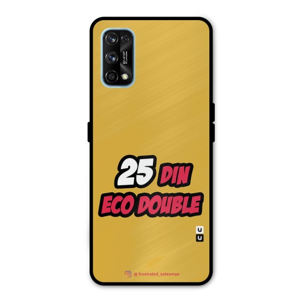 25 Din Eco Double Mustard Yellow Metal Back Case for Realme 7 Pro