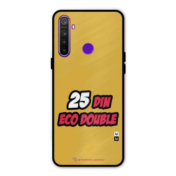 25 Din Eco Double Mustard Yellow Metal Back Case for Realme Narzo 10
