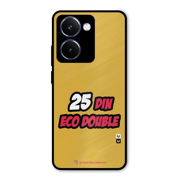 25 Din Eco Double Mustard Yellow Metal Back Case for Realme P3 Ultra