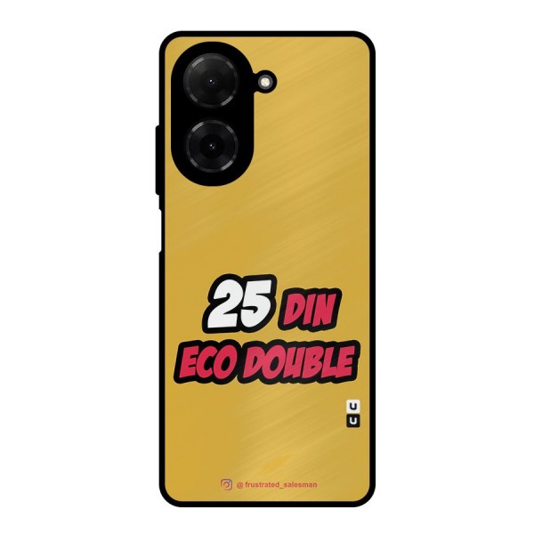 25 Din Eco Double Mustard Yellow Metal Back Case for Redmi A5 4G