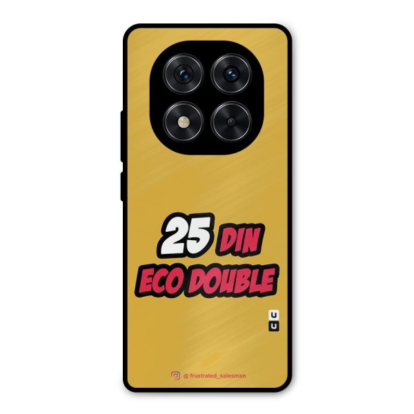 25 Din Eco Double Mustard Yellow Metal Back Case for Redmi Note 14 Pro 5G