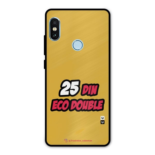25 Din Eco Double Mustard Yellow Metal Back Case for Redmi Note 5 Pro
