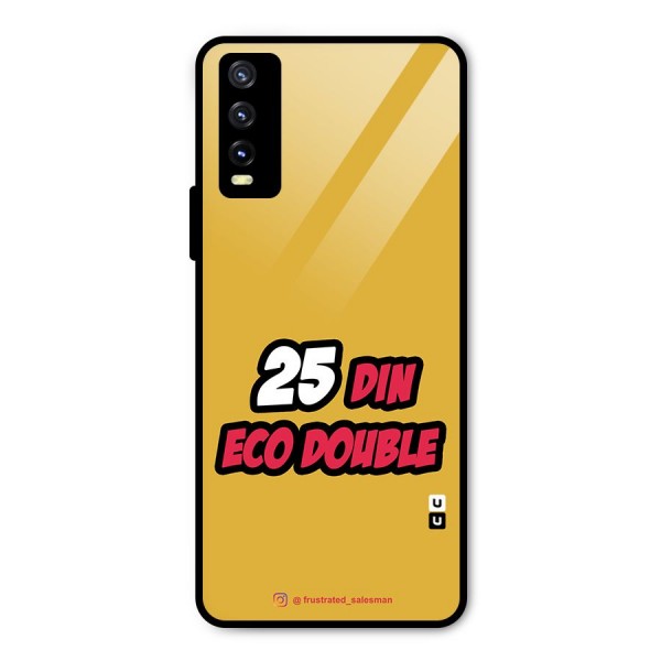 25 Din Eco Double Mustard Yellow Metal Back Case for Vivo Y20i
