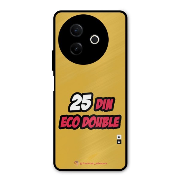 25 Din Eco Double Mustard Yellow Metal Back Case for Vivo Y39