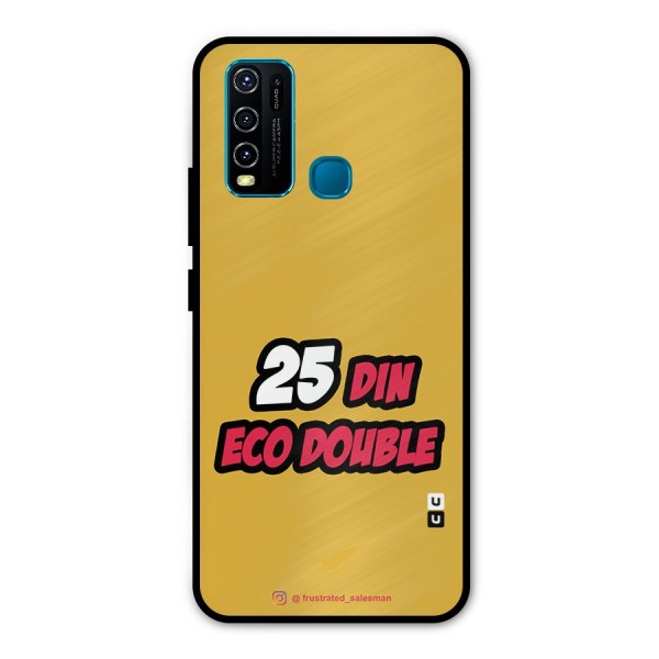 25 Din Eco Double Mustard Yellow Metal Back Case for Vivo Y50
