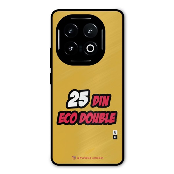 25 Din Eco Double Mustard Yellow Metal Back Case for iQOO 13