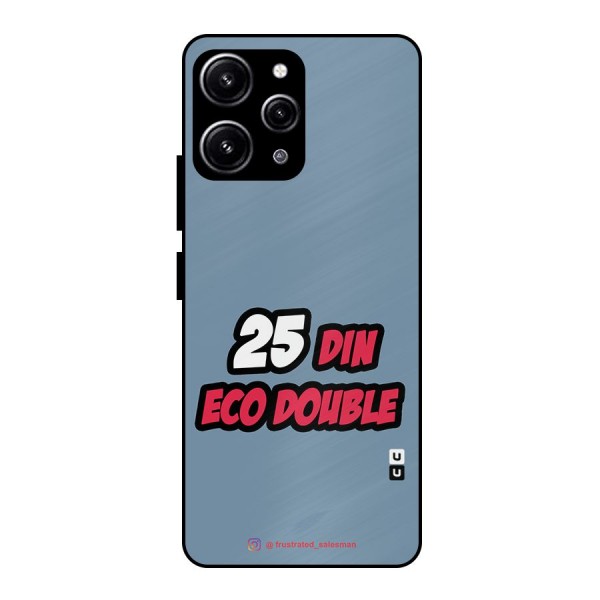25 Din Eco Double SteelBlue Glass Back Case for Redmi 12 4G