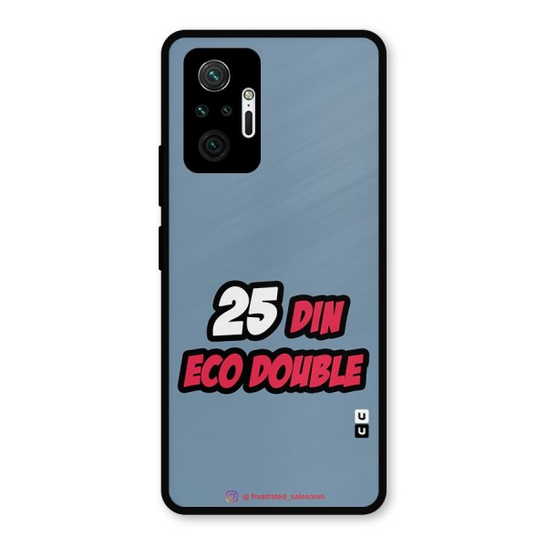 25 Din Eco Double SteelBlue Metal Back Case for Redmi Note 10 Pro Max