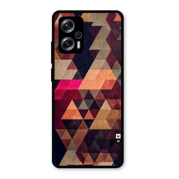 Abstract Beauty Triangles Metal Back Case for Redmi K50i