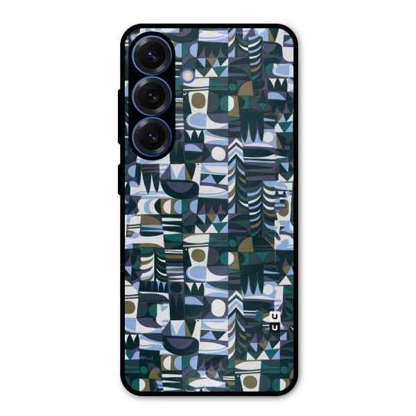 Abstract Blues Metal Back Case for Galaxy S25