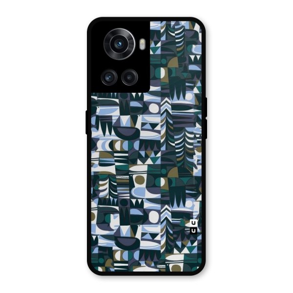 Abstract Blues Metal Back Case for OnePlus 10R