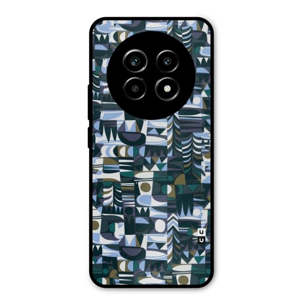 Abstract Blues Metal Back Case for Realme 13 Pro