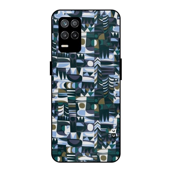Abstract Blues Metal Back Case for Realme 9 5G