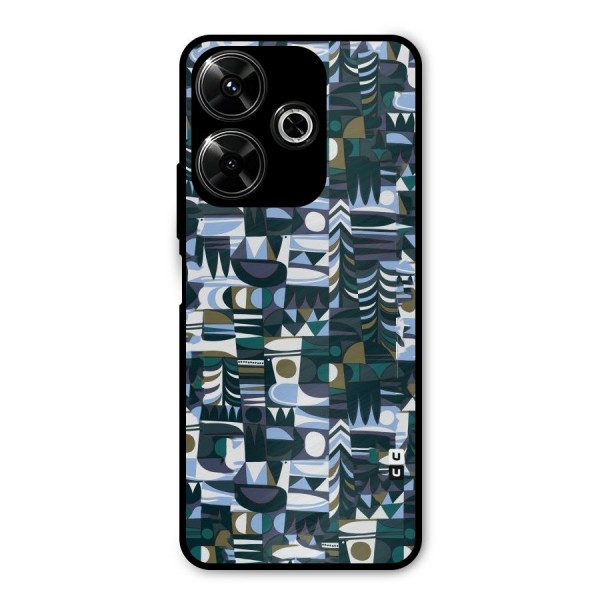 Abstract Blues Metal Back Case for Redmi 13 5G