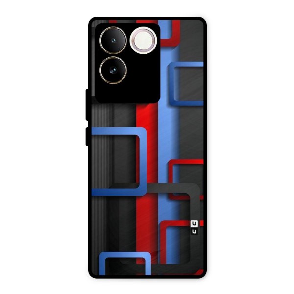Abstract Box Metal Back Case for Vivo T2 Pro