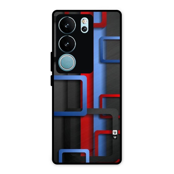 Abstract Box Metal Back Case for Vivo V29
