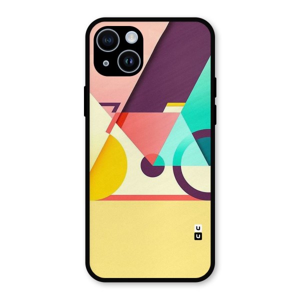 Abstract Cycle Metal Back Case for iPhone 14