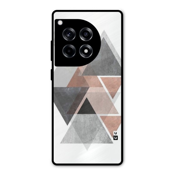 Abstract Diamond Pink Design Metal Back Case for OnePlus 12R
