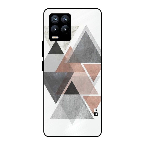 Abstract Diamond Pink Design Metal Back Case for Realme 8 Pro