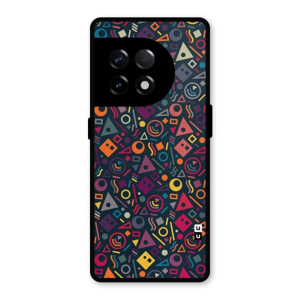 Abstract Figures Metal Back Case for OnePlus 11R
