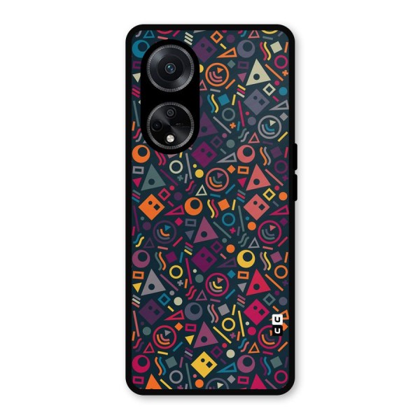 Abstract Figures Metal Back Case for Oppo F23