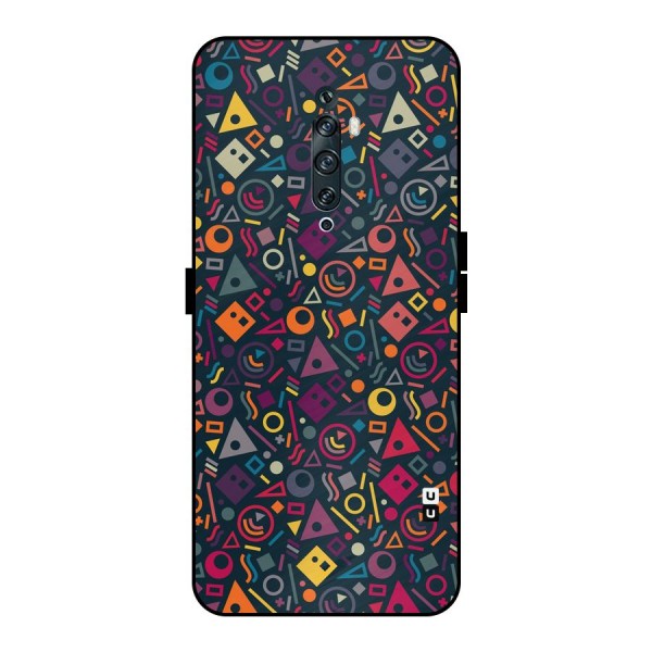 Abstract Figures Metal Back Case for Oppo Reno2 F