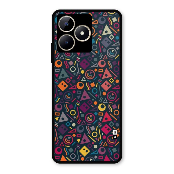 Abstract Figures Metal Back Case for Realme C53