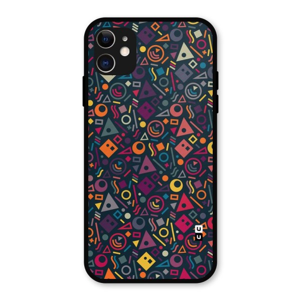 Abstract Figures Metal Back Case for iPhone 11