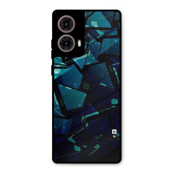 Abstract Glass Design Metal Back Case for Moto G85