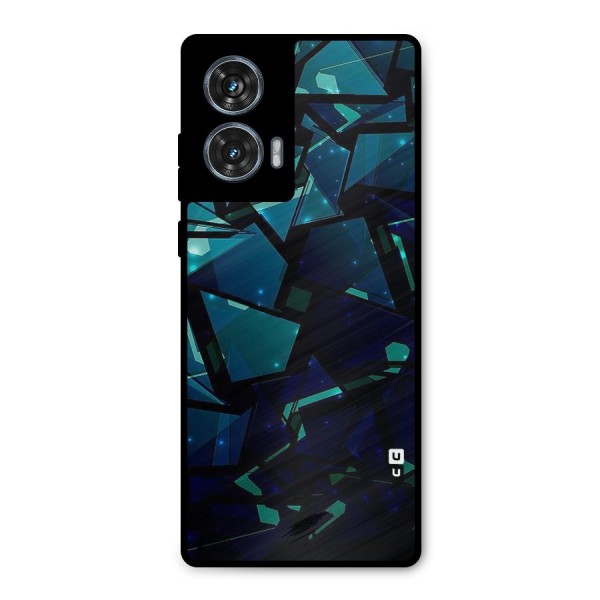 Abstract Glass Design Metal Back Case for Motorola Edge 50 Fusion