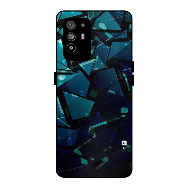 Abstract Glass Design Metal Back Case for Oppo F19 Pro Plus 5G