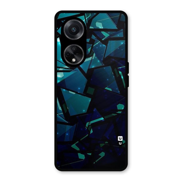 Abstract Glass Design Metal Back Case for Oppo F23
