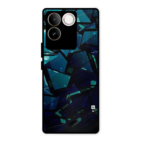 Abstract Glass Design Metal Back Case for Vivo T2 Pro