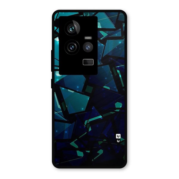 Abstract Glass Design Metal Back Case for iQOO 11 5G