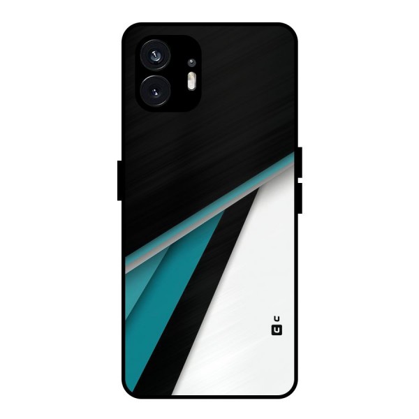 Abstract Lines Of Blue Metal Back Case for Nothing Phone 2