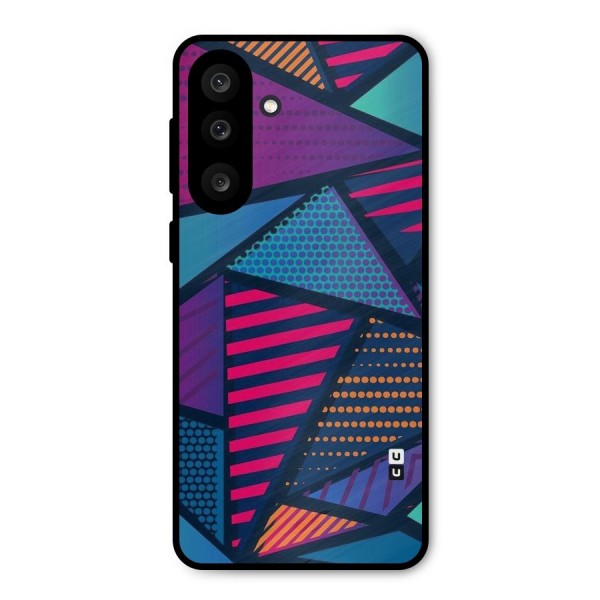 Abstract Lines Polka Metal Back Case for Galaxy M56
